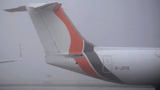 Jota Aviation Bae 146-300Qt Start Up And Departure From A Foggy London Southend