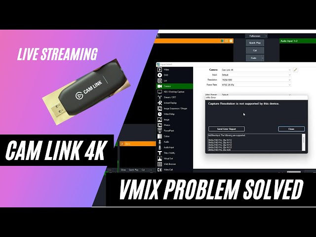Vmix Error: Fixing Cam Link 4K Compatibility — Eightify