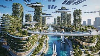 The city of the future in 2100, a lot has changed