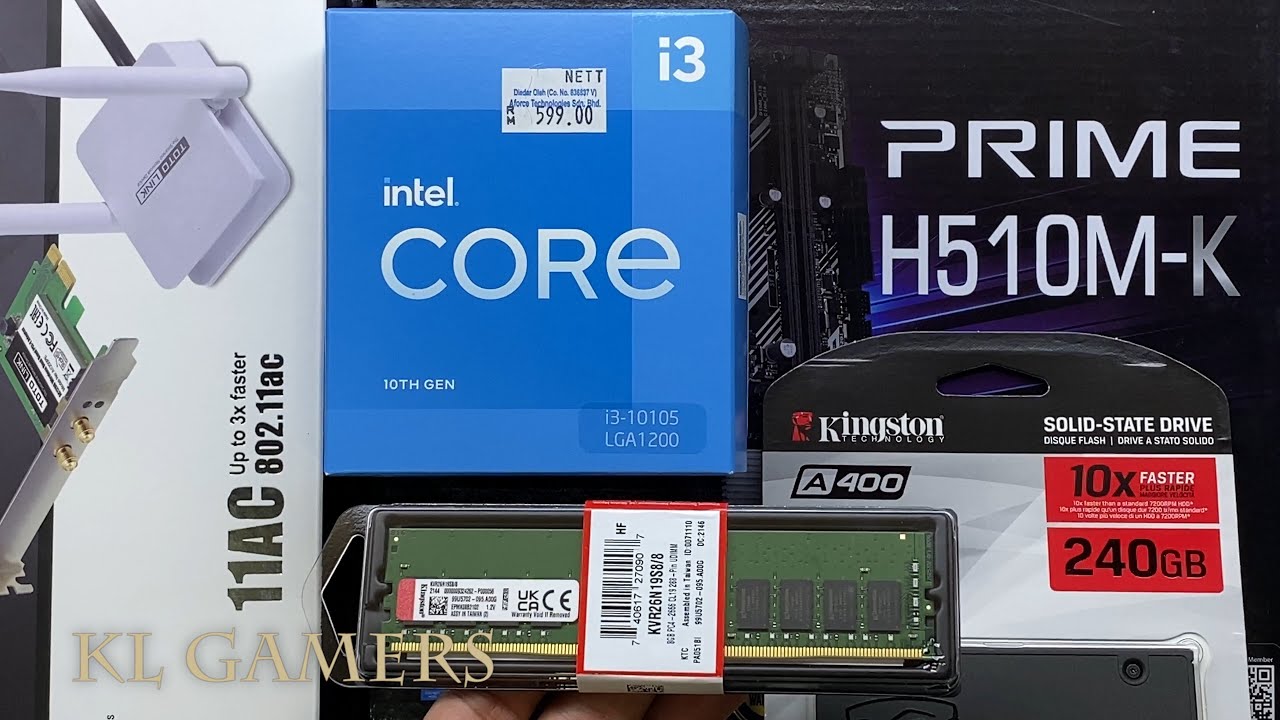 intel Core i3 10105 ASUS PRIME H510M-K Kingston A400 Desktop PC