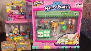 Shopkins Happy Places: Kitty Kitchen Pack w/ Shoppie Coco Cookie & Blind boxes Toy Opening