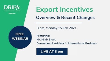 Export Incentive Schemes in India