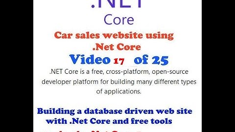 Video 17. Paging in Net Core 5 MVC. Develop a car sales website like eBay using  .NET Core