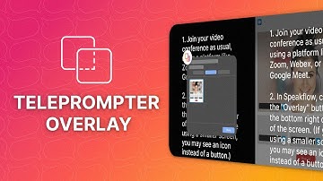 Speakflow Overlay | Teleprompter for Zoom/Webex