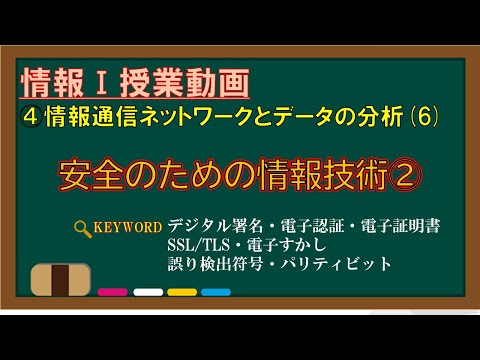 [Information Studies I Lecture] 4-(6) Information Technology for Security (Part 2) [Digital Signa...