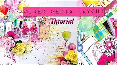 Mixed Media Layout tutorial for begginers|mixed media technique|Payal Bhalani|Beekreativee