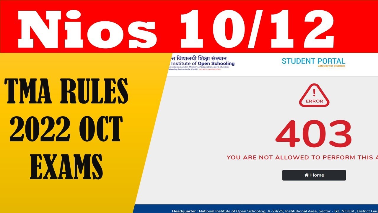 tma rules nios oct 2022 - YouTube