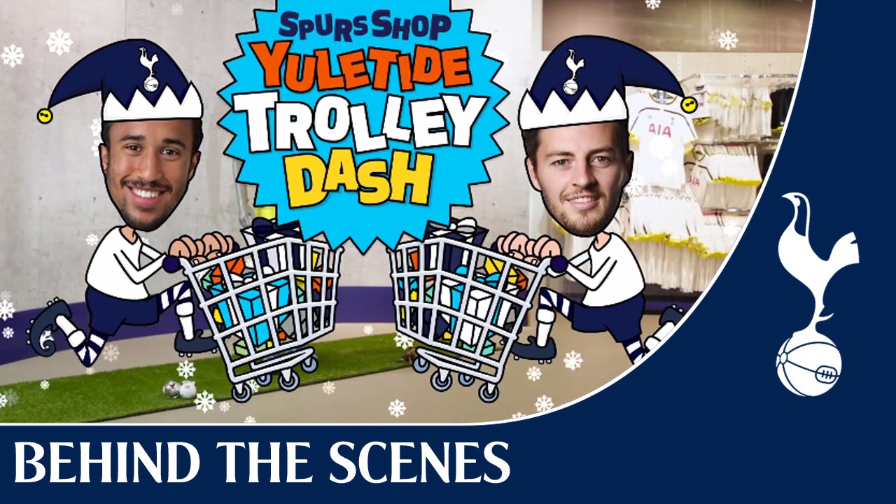 Spurs Shop Yuletide Trolley Dash - Behind The Scenes tottenham hotspur twitter