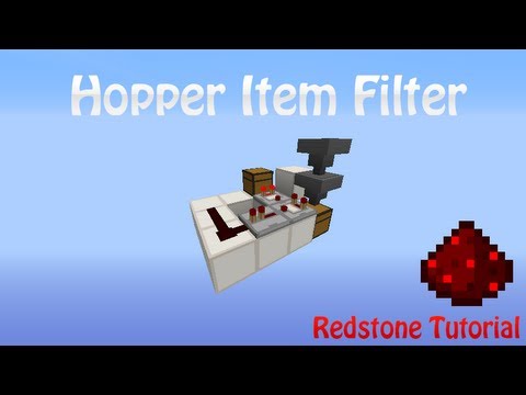 How to Build a Hopper Item Filter - Redstone Tutorial 