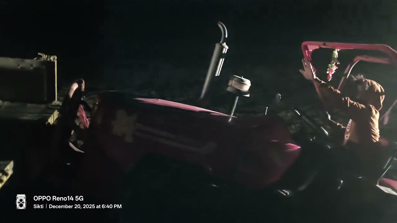Raat me tractor phasne se hua presan driver 