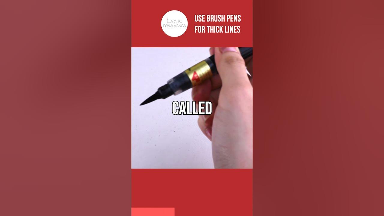 Draw thick lines for Manga using Brush pens YouTube