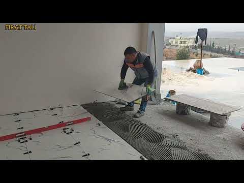 bağ evi kış bahçesi 60x120 seramik çalışması