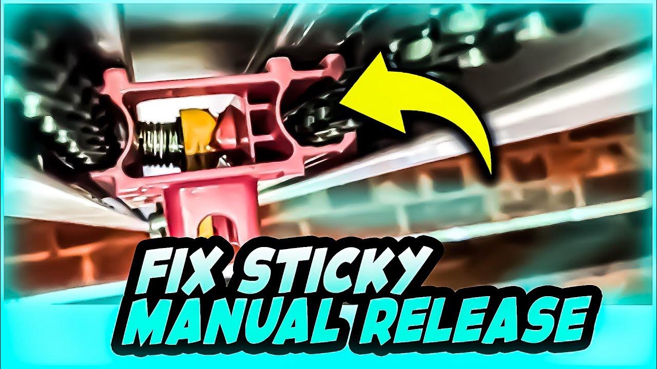 [62] Sticky Garage Door manual release fix. Won’t operate ? B&D ATA