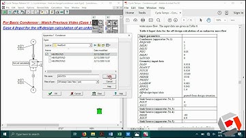 Tutorial Cycle Tempo - Condensor Case 4 Input for the off-design calculation of an unknown mass-flow