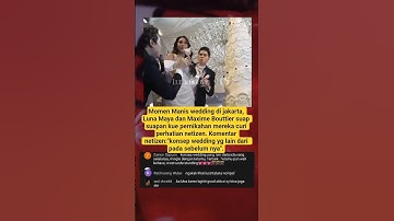 Momen  wedding Luna dan Maxime di jakarta, Luna Maya dan Maxime Bouttier suap suapan kue pernikahan