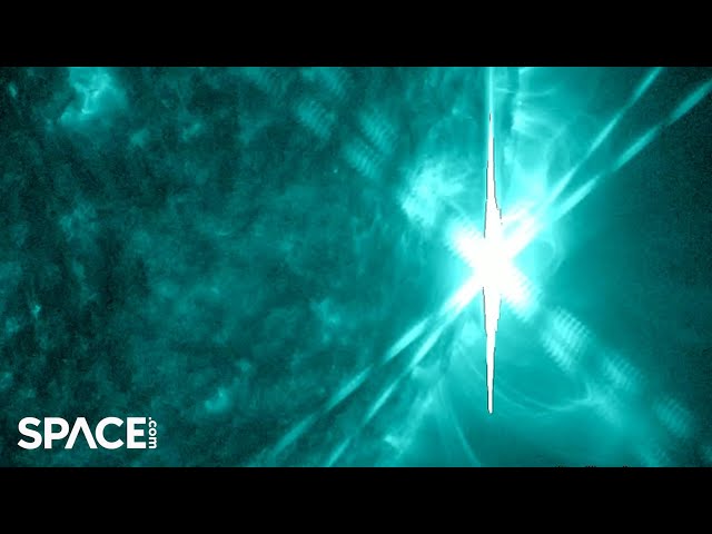 X8.7! Huge sunspot blasts biggest flare of solar cycle - Spacecraft sees it and more class=