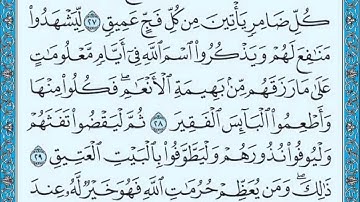 تلاوة رائعة سورة الحج مكتوبة (إن الذين كفروا ويصدون عن سبيل الله) الشيخ عبدالولي الاركاني