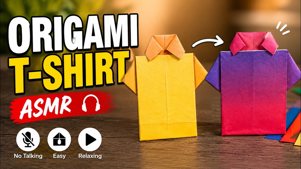 Make This Miniature Origami TShirt! 👕 Easy Paper Craft - YouTube