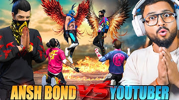 Ansh Bond X Khujli Vs 6 Live Streamer 😱 Biggest V Badge Player Call Me Noob Ansh आजा 1 Vs 6 में!! 😤