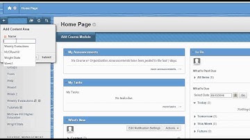 Adding Course Module in Blackboard