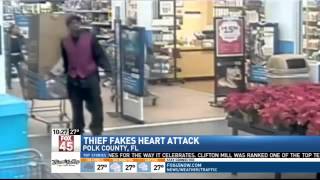 Caught on Camera: Thief Fakes Heart Attack