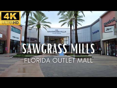 Sawgrass Mills Shopping Mall- Virtual Walking Tour, Florida United States  [4K] 