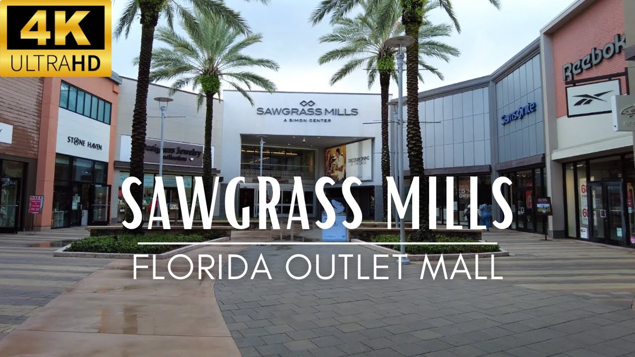 Sawgrass Mills Shopping Mall- Virtual Walking Tour, Florida United States  [4K] 