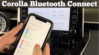 How To Connect Phone To 2019 - 2022 Toyota Corolla Bluetooth - Sync iPhone Pair Samsung Pairing