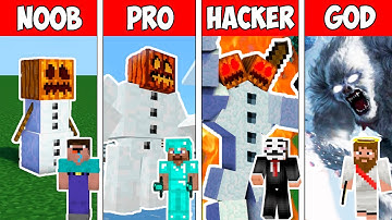 Minecraft NOOB vs PRO vs HACKER vs GOD : SNOW GOLEM MUTANT in Minecraft - Animation