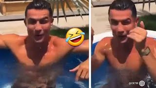 Cristiano Ronaldo Having a Nice Bath Before Talking with Whoop 😆