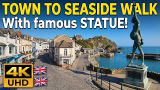 Ilfracombe North Devon UK 🇬🇧 4K Walk Tour | Town Centre to Harbour Walk & Famous Statue