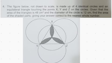 P6 Subscriber Q4 Shaded Area - Identical Circles Equilateral triangle | PSLE Maths