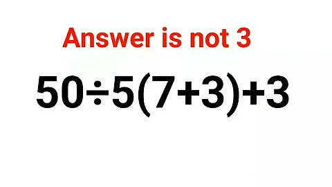 50÷5(7+3)+3 The answer is not 3. Many got it wrong!  Ukraine Math Test #math #percentages #ukraine