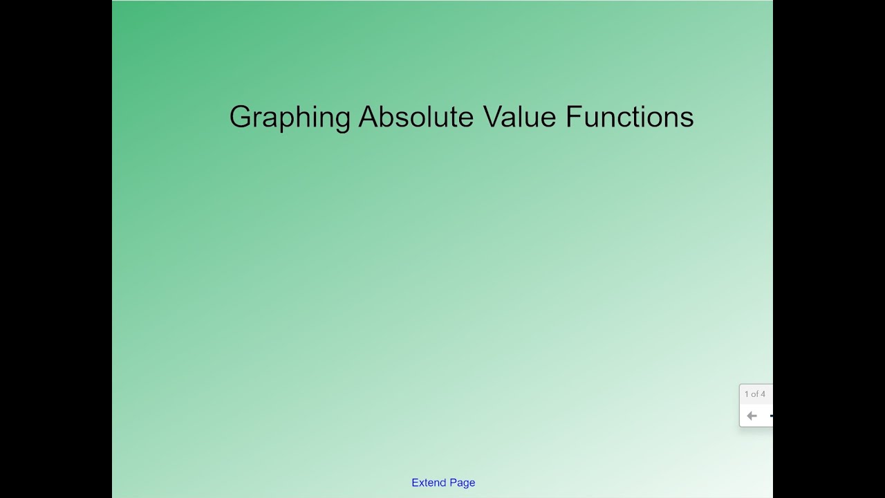 Построение графиков функций абсолютного значения