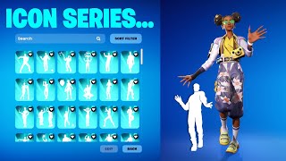 ALL ICON SERIES DANCE & EMOTES IN FORTNITE! (LAVENDRA)