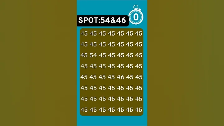 Can you find the number [54&46] #opticalillusion #shorts #maths