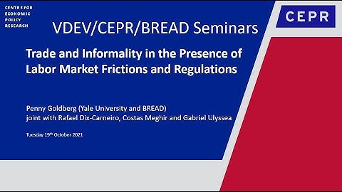 VDEV/CEPR/BREAD 19 - Trade and Informality in the Presence of Labor Market Frictions and Regulations