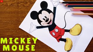 Drawing Mickey Mouse -Timelapse Video || Easy Drawing Tutorial for Kids || Disney Cartoon