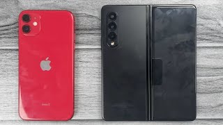 iPhone 11 vs SAMSUNG Z Fold 3 5G