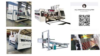 ZHENHUA SYKM4815 High Speed Auto 2 Color Printer Rotary Die Cutter Automatic Corrugated Carton Maker