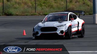 Vaughn Gittin Jr. \& Jim Farley Test Drive Mustang Mach-E 1400 | Ford Performance