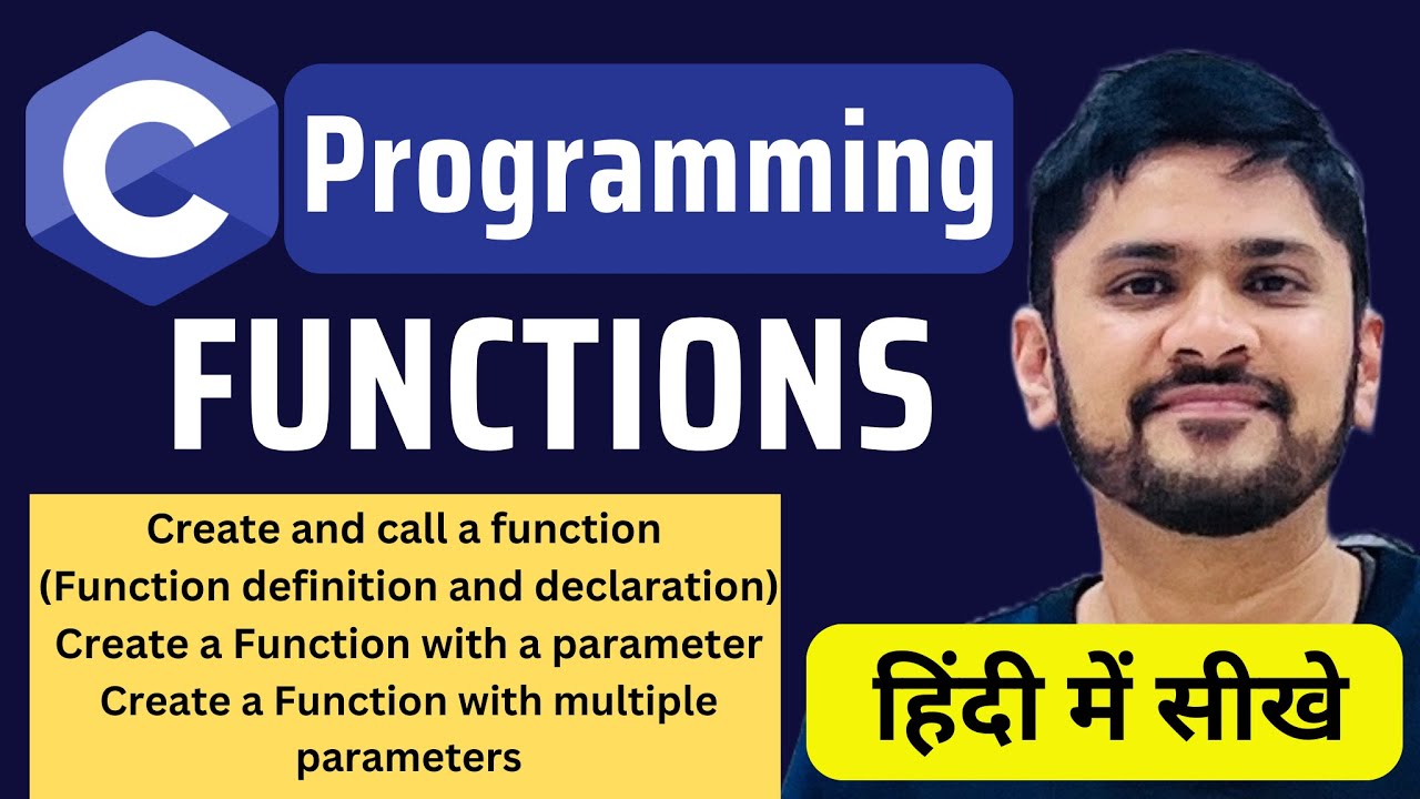 Functions in C Programming in Hindi | Create a Function | Function ...