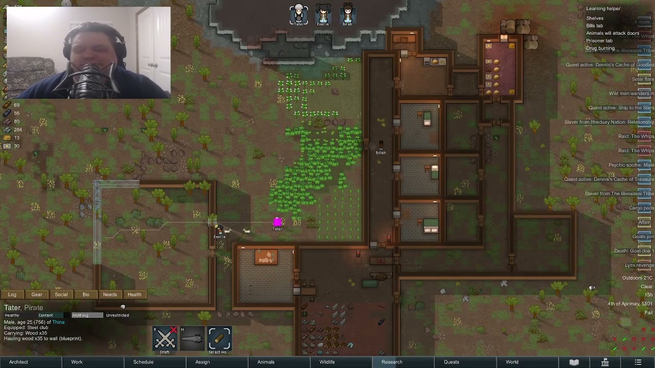 Let's Play RimWorld Part 10 - here come the Guinea Pigs of Death