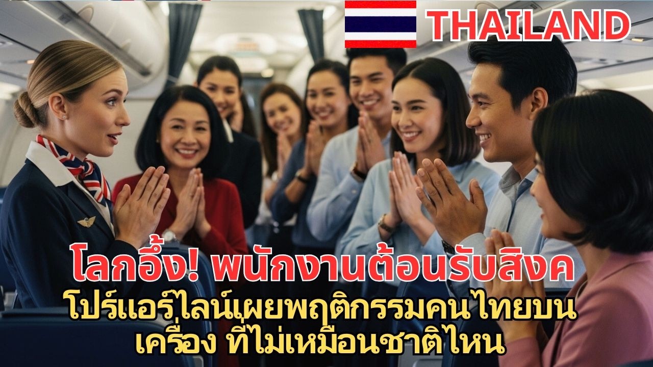 โลกอึ้ง! พนักงานต้อนรับสิงคโปร์แอร์ไลน์เผยพฤติกรรมคนไทยบนเครื่อง ที่ไม่เหมือนชาติไหน