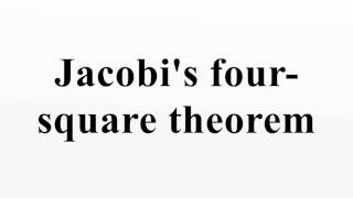 Jacobi's four-square theorem 