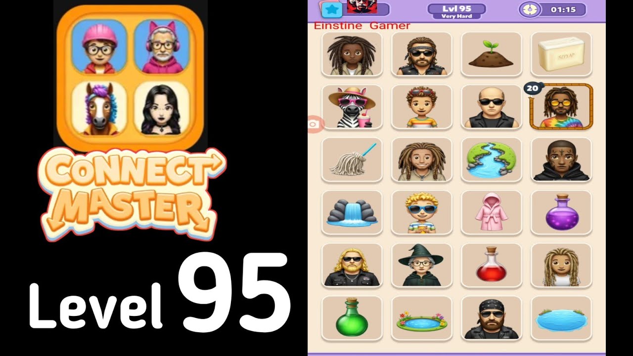 Connect Master Match Puzzle level 95 very hard Guide Walkthrough ...