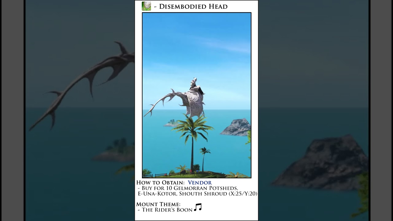 FFXIV Mounts: Disembodied Head
