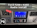 1998 - 2004 Ford F-250 / F-350 / Excursion Radio Install