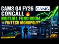 CAMS Q4 FY26 Concall 🔥 Mutual Fund Boom या Fintech Monopoly? | Full Hindi Analysis