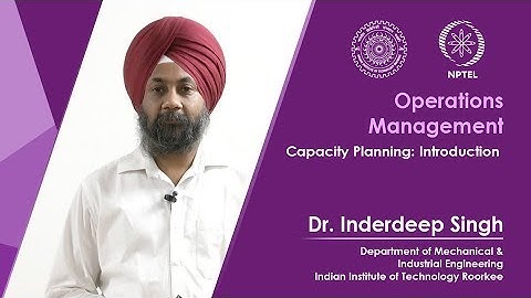 Lecture 29 Capacity Planning: Introduction